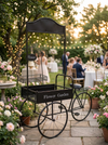 VÉLO DE JARDIN FLEURI NOIR / PRESENTOIR DESSERTE - Photo 1