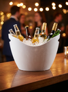 SEAU A CHAMPAGNE BLANC AVEC POIGNEES - Photo 2