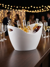 SEAU A CHAMPAGNE BLANC AVEC POIGNEES - Photo 3