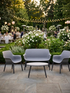 SALON DE JARDIN PLASTIQUE 4 PLACES AVEC TABLE - Photo 1
