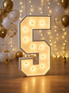 CHIFFRE LUMINEUX BOIS COULEUR BLANC 5 - Photo 1