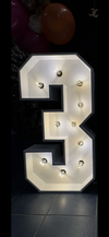 CHIFFRE LUMINEUX BOIS COULEUR BLANC 3 - Photo 2