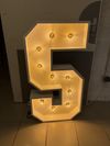 CHIFFRE LUMINEUX BOIS COULEUR BLANC 5 - Photo 2