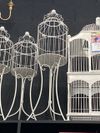 LANTERNE CAGE OISEAU BLANC SUR PIED GM - Photo 2
