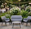 SALON DE JARDIN PLASTIQUE 4 PLACES AVEC TABLE - Photo 2