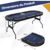 TABLE DE POKER PLIABLE 182 CM – 8 JOUEURS - Photo 2