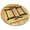 TABLE PLIANTE BOIS RONDE DIAMÈTRE 200 CM. POUR 12 À 14 PERSONNES. - Photo 2