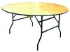 TABLE PLIANTE BOIS RONDE DIAMÈTRE 200 CM. POUR 12 À 14 PERSONNES. - Photo 3
