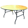 TABLE PLIANTE BOIS RONDE DIAMÈTRE 200 CM. POUR 12 À 14 PERSONNES. - Photo 4