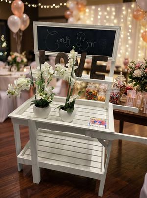 CANDY BAR BOIS BLANC AVEC ARDOISE