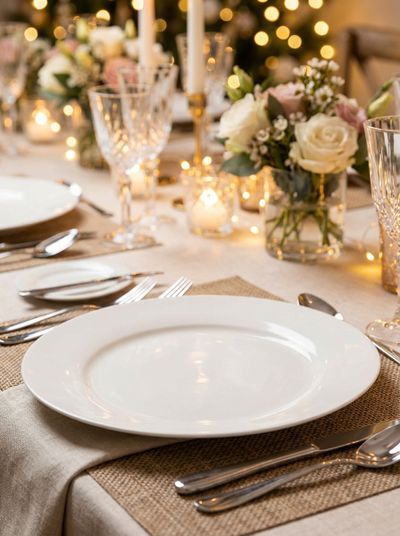 Location ASSIETTE RONDE BLANCHE LISSE MEDIT GM