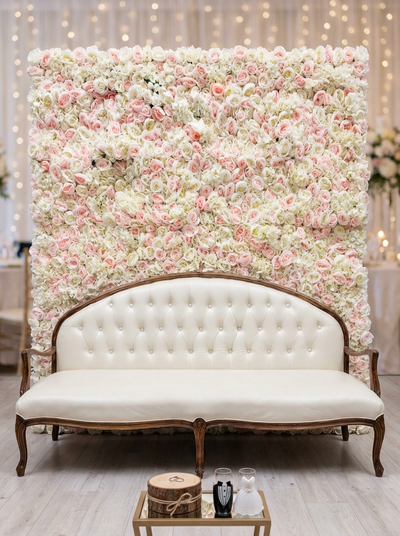 Location MUR DE FLEURS BLANC