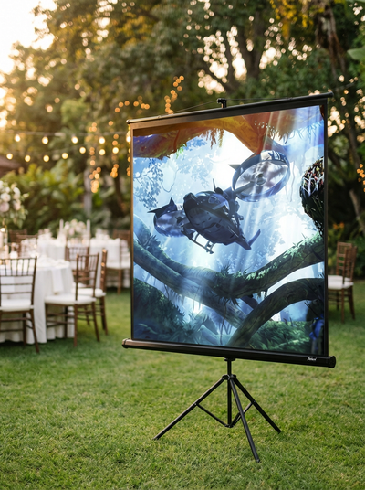 ÉCRAN DE PROJECTION PORTABLE AVEC SUPPORT TRÉPIED