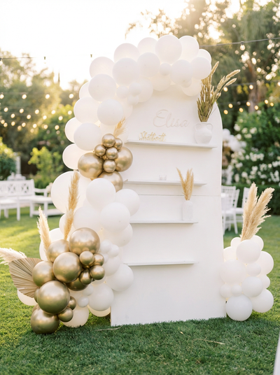 Location BACK DROP GM BLANC ETAGERE