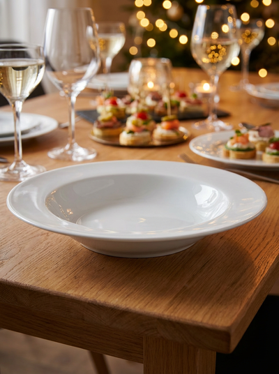Location ASSIETTE RONDE BLANCHE CREUSE SOUPE MEDIT