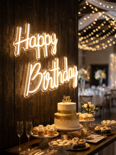 PANNEAU LED LUMINEUX HAPPY BIRTHDAY