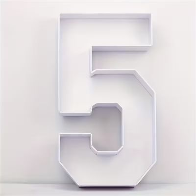 Location CHIFFRE BOIS 5 COULEUR BLANC