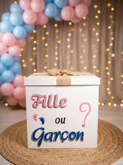 Location GRANDE BOITE À BALLONS GENDER REVEAL