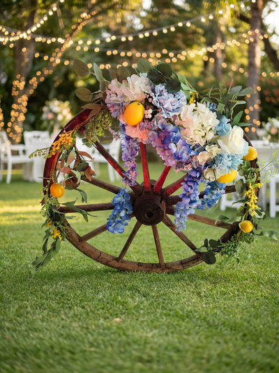 ROUE DE CHARETTE EN BOIS