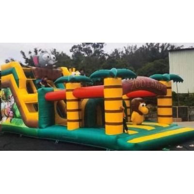CHATEAU STRUCTURE GONFLABLE ZOOLAND 10x4m
