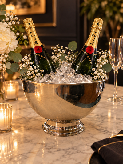 Location SEAU A CHAMPAGNE ARGENT POUR 2 BOUTEILLES