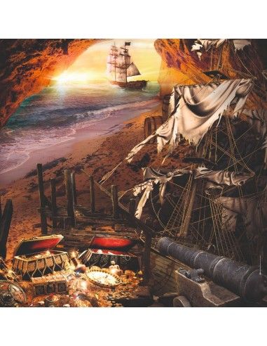 Location TOILE BACKDROP AVEC SUPPORT PIRATE 2X2M