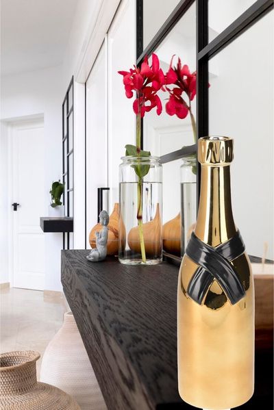 Location VASE CHAMPAGNE NOIR ET OR