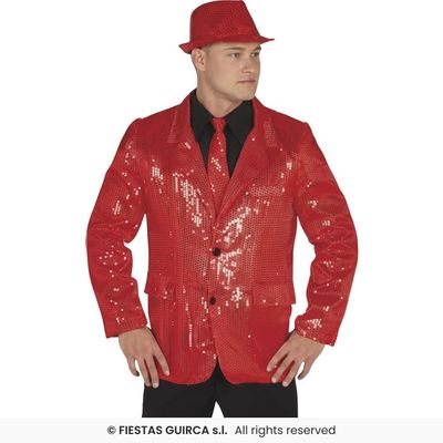 VESTE EN SEQUIN ROUGE