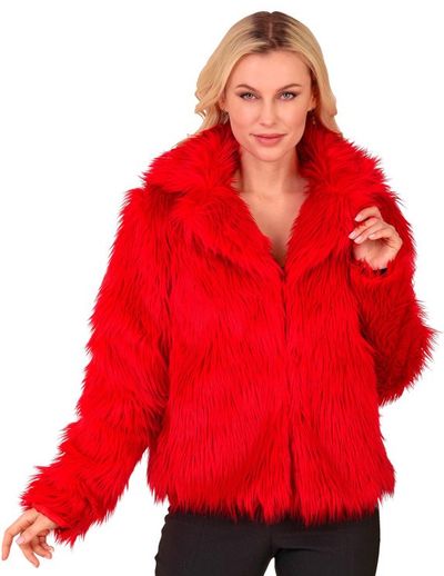 Location VESTE FEMME EN PELUCHE ROUGE