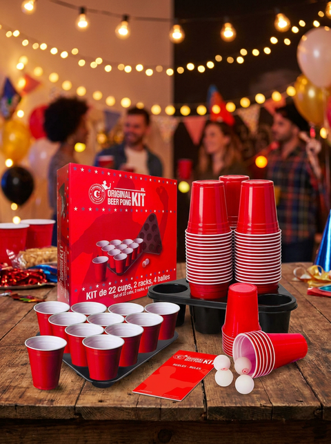 Kit beer pong en location pour événement - Faites la Fête