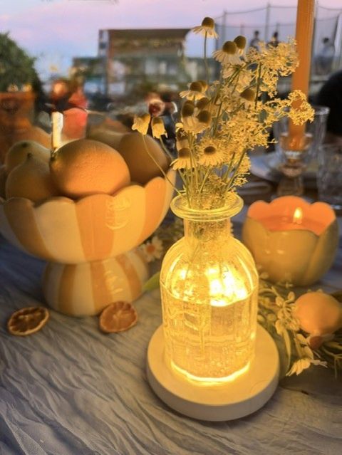 Lampe nomad décoration de table en location pour événement - Faites la Fête